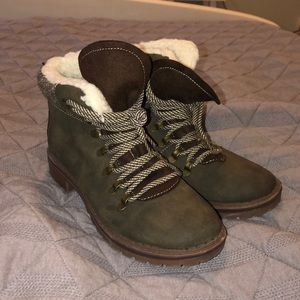 Army green boots